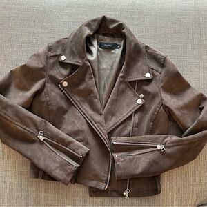 ARITZIA BROWN SUEDE JACKET SZ XS